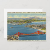 San Fransisco Golden Gate Bridge Vintag Postkarte (Vorne/Hinten)