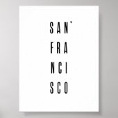 San Fransisco - minimalistic typography poster (Vorne)