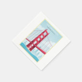 San Fransisco, USA - Vintage Travel Poster Serviette (Ecke)