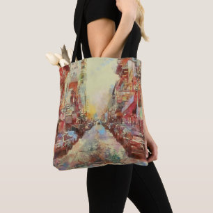 San Fransisco Watercolor CIty Scape Benutzerdefini Tasche