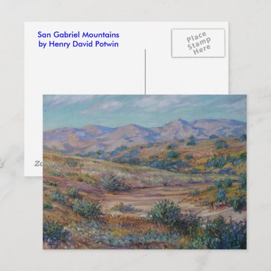 San Gabriel Berge Postkarte (Vorne/Hinten)