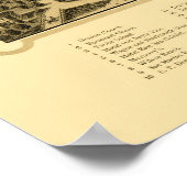 San Gabriel, CA Panorama Karte - 1893 Poster (Ecke)