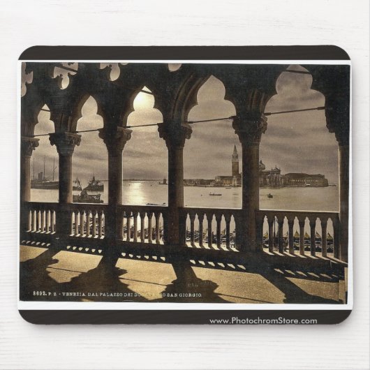 San Georgio vom Palast der Doges durch Mondschein, Mousepad (Vorne)