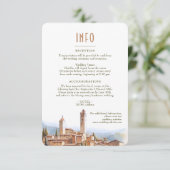 San Gimignano Italien Details Info Beilage Karte (Stehend Vorderseite)