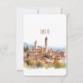 San Gimignano Italien Details Info Beilage Karte (Rückseite)