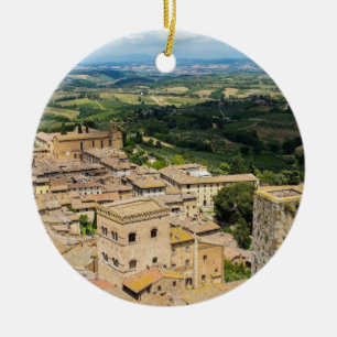San Gimignano, Italien Keramikornament
