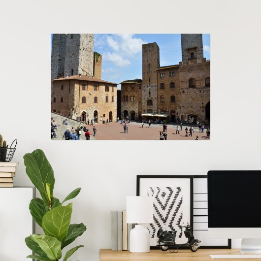 San Gimignano, Italien Poster (Heimbüro)