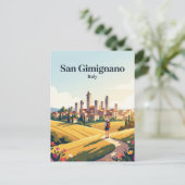 San Gimignano Italien Postkarte (Stehend Vorderseite)