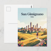 San Gimignano Italien Postkarte (Vorne/Hinten)