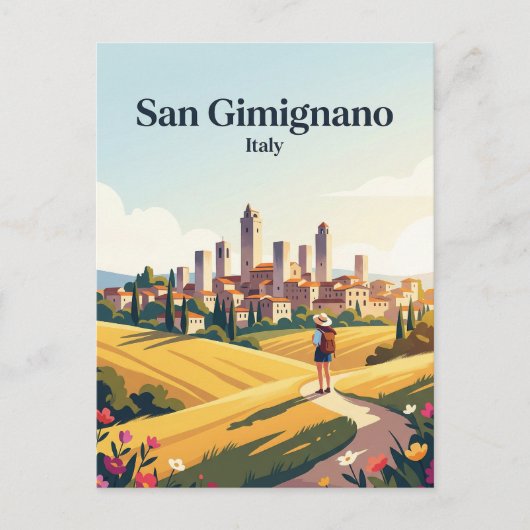 San Gimignano Italien Postkarte (Vorderseite)