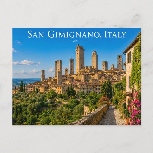 San Gimignano Italien Postkarte (Vorderseite)