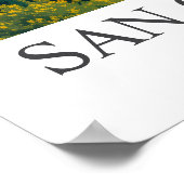 San Gimignano Italy Vintage Travel Art Poster (Ecke)