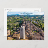 San Gimignano Stadtbild, Toskana Postkarte (Vorne/Hinten)