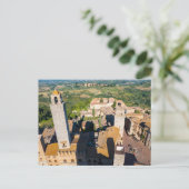 San Gimignano Stadtbild, Toskana Postkarte (Stehend Vorderseite)