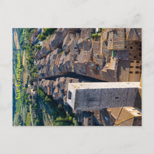 San Gimignano Stadtbild, Toskana Postkarte