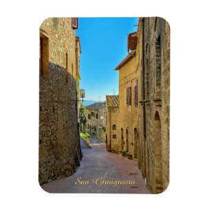San Gimignano Straßen Flexibles Foto Magnet