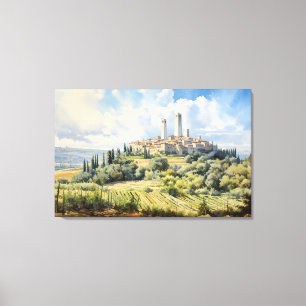 San Gimignano, Toskana - Italien Canvas Print Leinwanddruck