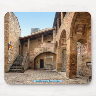 San Gimignano, Toskana, Italien Mousepad