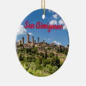 San Gimignano Toskana Italien Panorama Souvenir Keramik Ornament (Rechts)