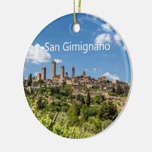 San Gimignano Toskana Italien Panorama Souvenir Keramik Ornament