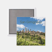 San Gimignano Toskana Italien Panorama Souvenir Magnet (Vorderseite/Rückseite)