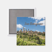 San Gimignano Toskana Italien Panorama Souvenir Magnet (Vorderseite/Rückseite)