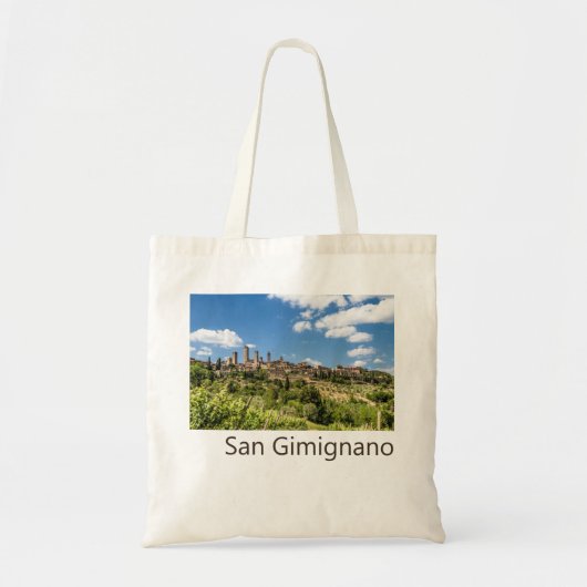 San Gimignano Toskana Italien Panorama Souvenir Tragetasche (Vorne)