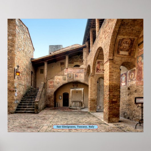 San Gimignano, Toskana, Italien Poster (Vorne)