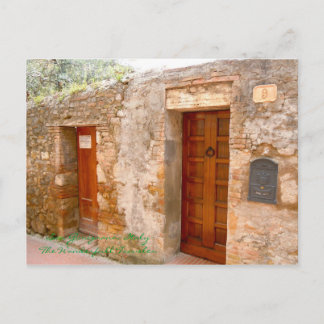 San Gimignano. Toskana, Italien Türen Postkarte