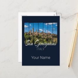 San Gimignano Toskana Italien Vinodine Panoramasic Feiertagspostkarte