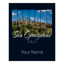 San Gimignano Toskana Italien Vinodine Panoramasic Poster