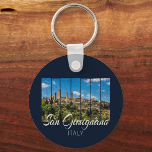 San Gimignano Toskana Italien Vinodine Panoramasic Schlüsselanhänger