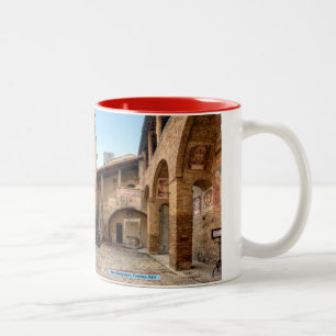 San Gimignano, Toskana, Italien Zweifarbige Tasse