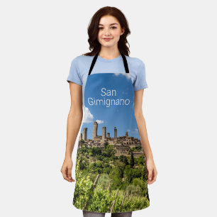 San Gimignano Tuscany Italy Panorama Souvenir Schürze