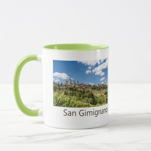 San Gimignano Tuscany Italy Panorama Souvenir Tasse (Links)