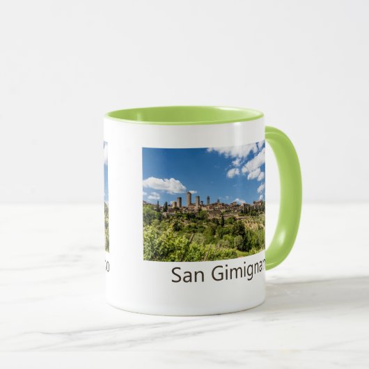 San Gimignano Tuscany Italy Panorama Souvenir Tasse (VorderseiteRechts)