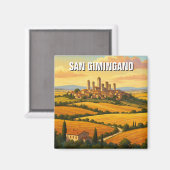 San Gimingano Italien Reisen Magnet (Vorderseite/Rückseite)