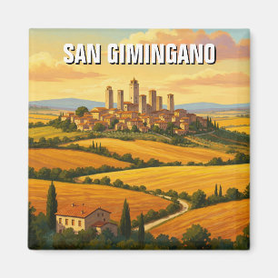 San Gimingano Italien Reisen Magnet