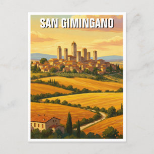 San Gimingano Italien Reisen Postkarte