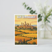 San Gimingano Italien Reisen Postkarte (Stehend Vorderseite)