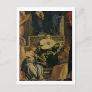 San Giobbe Altarpiece, detail of angels playin Postkarte