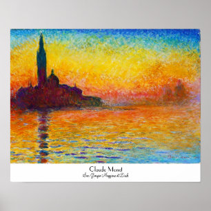 San Giorgio Maggiore an der Dämmerung Claude Monet Poster