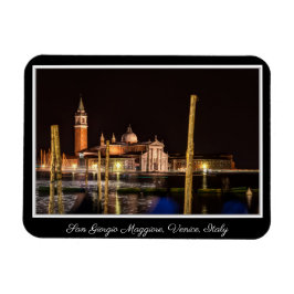 San Giorgio Maggiore at Night, Venice, Italien Magnet