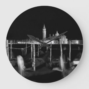 San Giorgio Maggiore church, gondolas in Venice Große Wanduhr