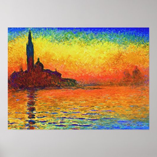 San Giorgio Maggiore II von Claude Monet Poster (Vorne)