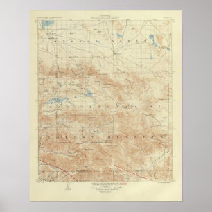 San Gorgonio quadrangle showing San Andreas Rift Poster