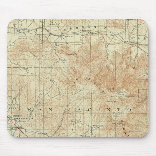 San-Jacinto-Quadrangat mit San-Andreas-Rift Mousepad (Vorne)