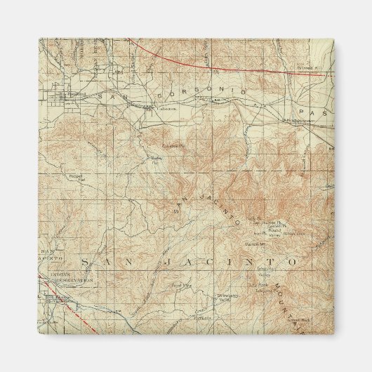 San Jacinto quadrangline zeigt San Andreas Rift Magnet (Vorne)