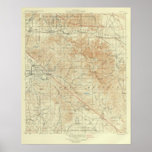 San Jacinto quadrangline zeigt San Andreas Rift Poster