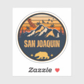 San Joaquin, Kalifornien Aufkleber (Blatt)
